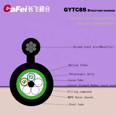 China Telecom / Network Franchise Rate GYTC8S24 Singlemode Aerial Core Self-supporting Fiber Optic Cable for sale