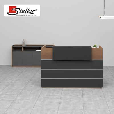 China Cheap easy to clean luxury living room small reception desk long computer counter table for sale