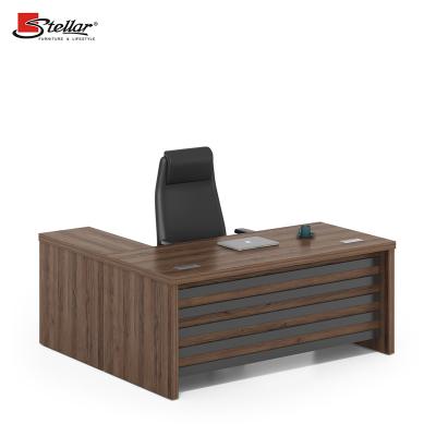 China New modern executive L-shaped computer table modern simple wooden desks for sale