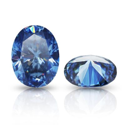 China No Oval Cut Moissanite Diamond Loose Stones For Jewelry Bright Blue Color Custom Jewelry Making and Gift from MEDBOO for sale