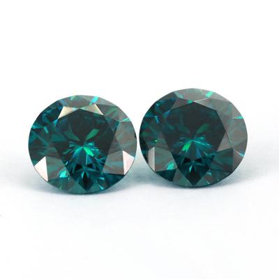 China No MEDBOO Jewelry Wholesale Customized Dark Green Color Round Jewelry Moissanite Cut Diamonds Loose Stones for sale