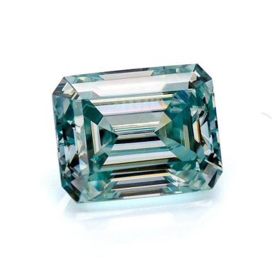 China No MEDBOO Jewelry Custom 1 Carat Gra Vvs1 Carat Green Emerald Cut Shape Moissanite Diamond Loose Stones Price for sale