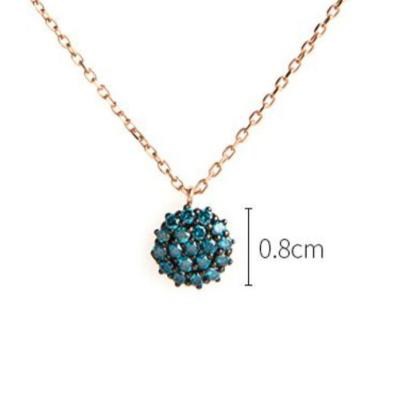 China Fine Vintage Style MEDBOO Jewelry Blue Berry Blue 14k Rose Gold 0.15ct Moissanite Pendant & Necklace Chain Jewelry for sale