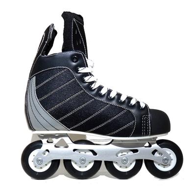 China PE+ EVA Customized Fixed Sizes Boys Made Inline Field Roller Skate Ice Hockey Skate for sale