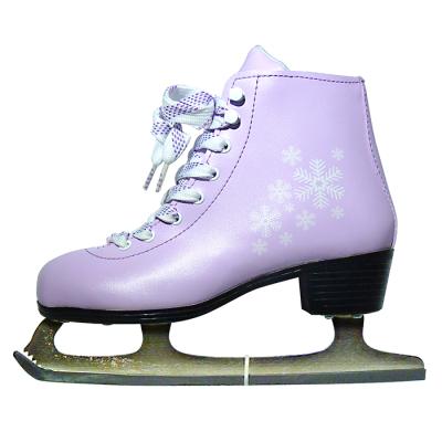 China Short Blade Ice Skating Track Microfiber Equipment Figure Leather Top Ice Skating Shoes for sale