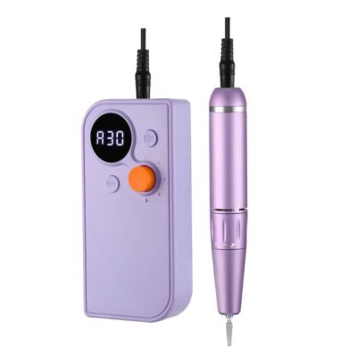 China New 30000rpm Rechargeable Cordless Electric Nail Drill Machine Rechargeable Portable Nail Drill for sale