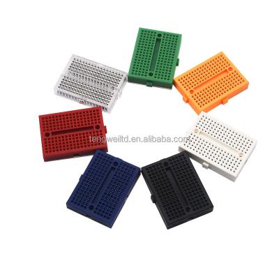 China Bread board striped SYB-170 single sizes 0.8mm 170 self adhesive breadboard terminals 35*47*8.5mm multiple color SYB-170 for sale