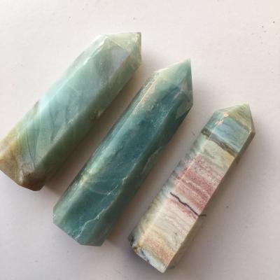 China China Wholesale Natural Crystal Obelisks Amazon Stone Points For Healing for sale