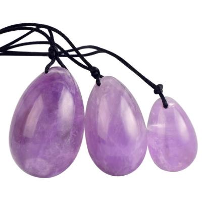 China Stone Amethyst Yoni Egg For Nature Wholesale Healing Massage From China for sale