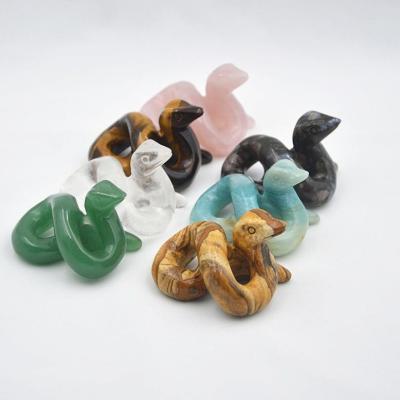 China Wholesale China Crystal Seiko Carved Gem Crystal Snake Natural For Gifts for sale