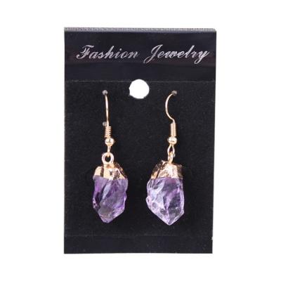 China China Wholesale Nature Crystal Healing Stones Crystal Earrings High Quality Amethyst Earrings For Healing for sale