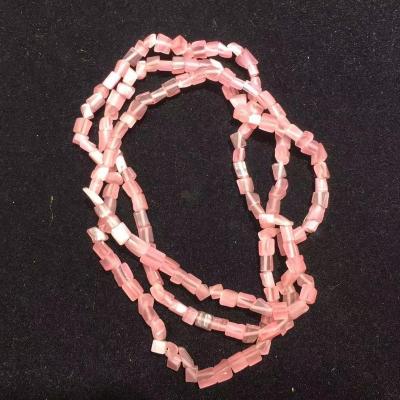 China China Wholesale Natural Pink Ring Quartz Crystal Point Perforated Gravel For Eliminate Brain Fatigue for sale