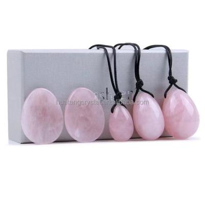 China Wholesale Natural China Quartz+Amethyst+Obsidian Vulva Eggs Crystal Thumb Massage Stone Rose For Healing for sale