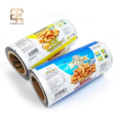 China Color Packaging Moisture Proof Plastic Aluminum Peanuts Roll Film for sale