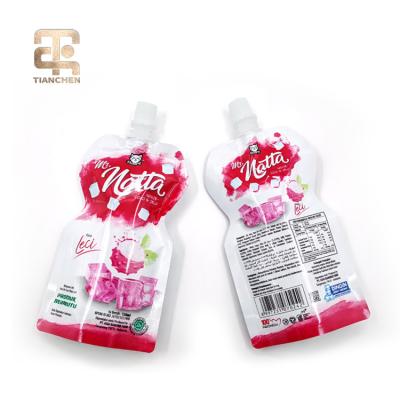 China High Quality Safety Spout Yogurt Juice Pack Spout Top Bag Doypack Foil Packaging for sale