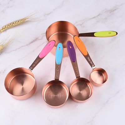 China Wholesale 5pcs Stainless Steel Kitchen Measuring Cups and Spoons Cooking Set for sale