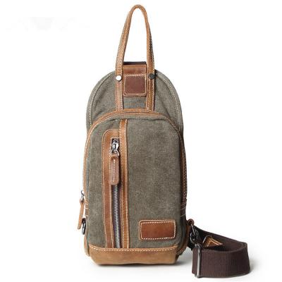 China Leisure Men's Minimalist One-Shoulder Canvas Daily Carry Outdoor Crossbody Bag for sale