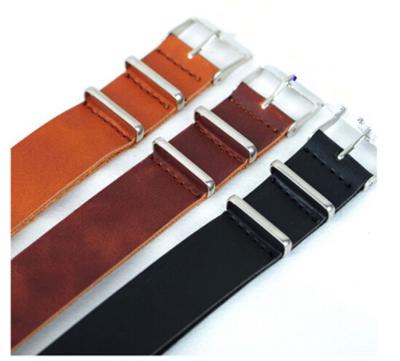 China Unique Leather Watch Straps Good Quality Leather Leisure Watch Bands for sale