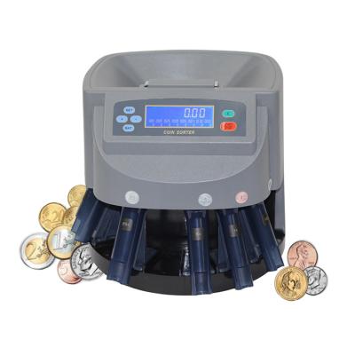 China Coin Counter and Match Electric Automatic Coin Sorter Counting Coin Batching Tubes with Shrouded Function LCD Display for Most Coins in the World for sale