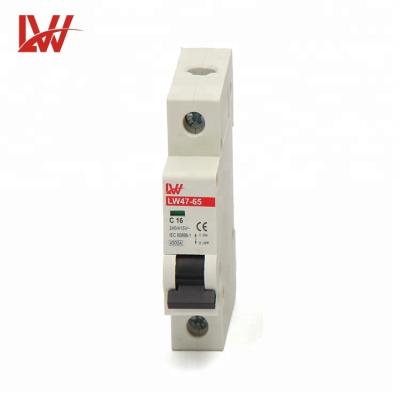 China DZ47-65 / C45 As C D Curve Miniature Circuit Breaker MCB LW Brand LW47-65 1P LW47-65 for sale