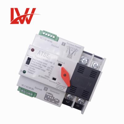 China Transfer Switch LW2R Din Rail 4P 32A 63A 100A ATSE Dual Power Transfer Switch 50/60Hz Auto Manual Selection for sale