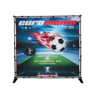 China Aluminum Base Retractable Wide Exhibition Frame Adjustable Banner Stands Telescopic Display for sale