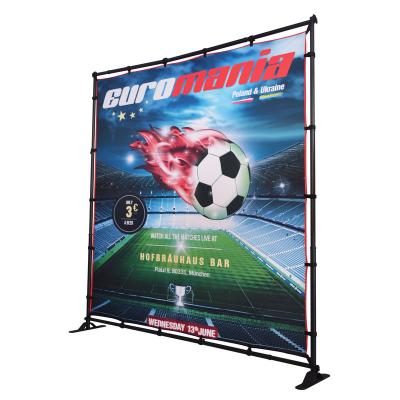 China Retractable Retractable Metal Backdrop Frame Adjustable Heavy Duty Rack Display Stand for sale