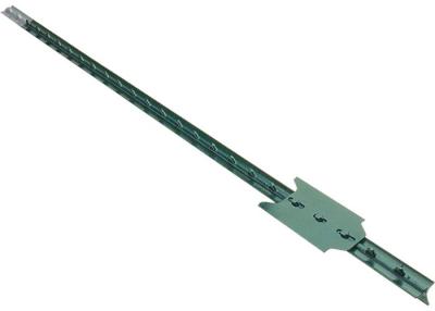 China 1.25 Lb Ft Studded T Fence Post 0.95lb T Post Black Or Green For Vineyard for sale