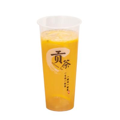 China 650ML Disposable eco friendly reusable eco friendly reusable boba tea plastic cup party drink for juice drink for sale