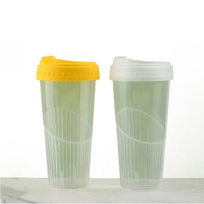 China 21oz 16oz disposable eco-friendly pp plastic cups for milk bubble boba tea water cold drinking for sale