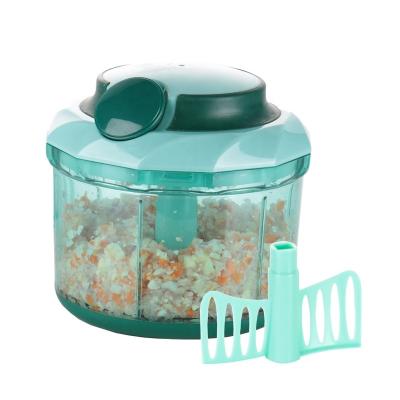 China Viable Manual Food Processor Chopper Best Vegetable Dicer Quick Pull 1100ml for sale