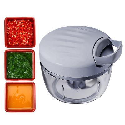 China 550ML Kitchen Sustainable Gargets Manual Vegetable Cleaver Food Grinder Hot Sale In Amazon for sale