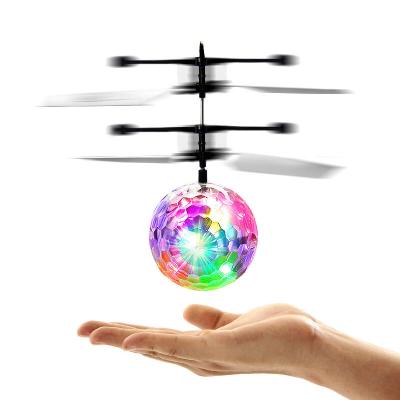 China Battery Operated Toy Hot Selling Light Flying Spherical Sensing Aircraft Gesture Remote Control Crystal Ball for sale