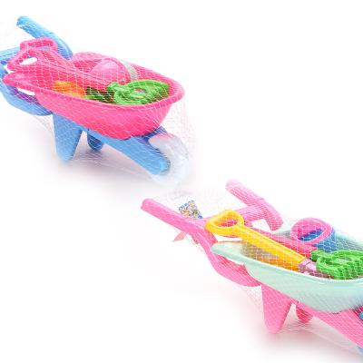 China Colorful Summer Kids Plastic Sand Toy Shovel Play Sand Utensils Beach Toys Beach Sand Mold Set Toys 987-16 for sale