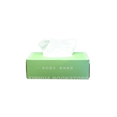 China Large plastic box price facial tissue in cube packaging flat soft paper cheap comfortable soft eco-friendly box eco-friendly for sale