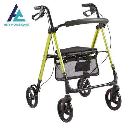 China Aluminum Alloy Home Care Shopping Elderly Rollator With Seat For Elderly And Disabled People for sale