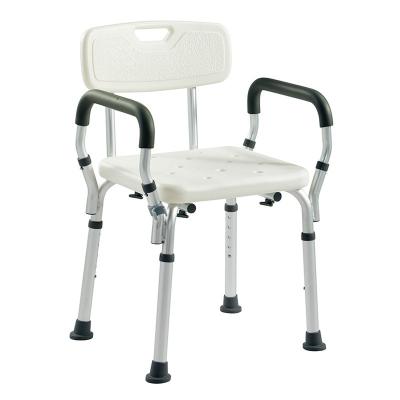 China Aluminum alloy +PE hollow blow molding. Elder Shower Chair Bath Seat With Aluminum Bath Chair Shower for sale