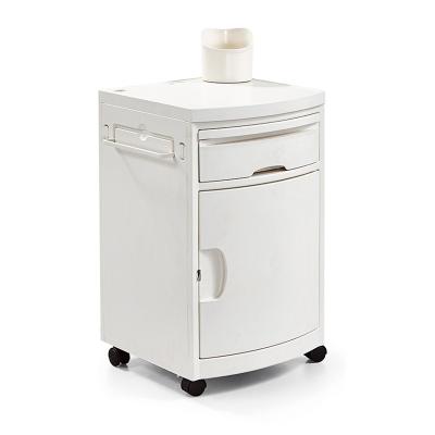 China Chinese hot sale ABS plastic hospital bedside cabinets with wheels for sale