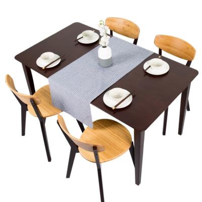 China Eco-friendly dinningroom furniture home BAMBKIN bamboo dining table set for sale