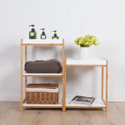 China BAMBKIN Bathroom Home Storage Racks Sustainable Storage Shelf Bamboo Storage Rack for sale