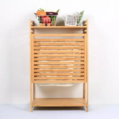 China Wholesale BAMBKIN Laundry Baskets Frame Rack Home Eco-friendly Durable Clothes Storage Bamboo Laundry Baskets for sale