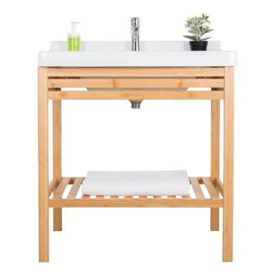 China Wholesale Modern Bamboo Vanity Cabinets Eco-friendly BAMBKIN Bathroom Vanity Furniture for sale