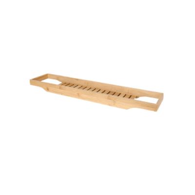 China BAMBKIN Bamboo Bathtub Shelf Bathtub Shelf Bathtub Shelf Viable Trolley Shelf Bamboo Bathtub Rack for sale