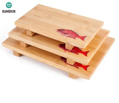 China BAMBKIN Traditional Japanese Sushi Dish Party Equipment Bamboo Wooden Tray Set Sushi Dish For Kitchen for sale