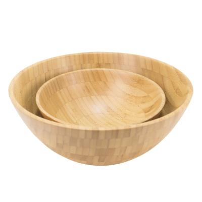 China Wholesale BAMBKIN Disposable Kitchen Food Fruit Bamboo Salad Bowl Set for sale