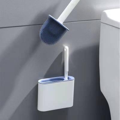 China 2022 Hot Amazon Modern Business Factory Direct Silicone Toilet Brush 2 in 1 with Mini Brush for sale