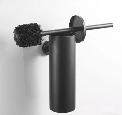 China Modern Black Wall Mounted Stainless Steel Toilet Brush For Household Popular Hotels for sale