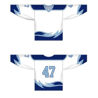 China Custom Polyester Sublimation Print Ice Hockey Tank Tops Design Your Own Hockey Uniforms for sale