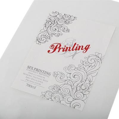 China Plastic Low Price Wholesale Custom Products Various Label Sticker Printing Packaging Sticker Wine Label for sale