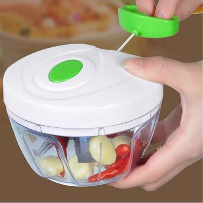 China Hot Selling Multi-Functional Multifunctional Hand-pull Agitator Vegetable Onion Cutter Portable Manual Food Crusher Garlic Cleaver for sale